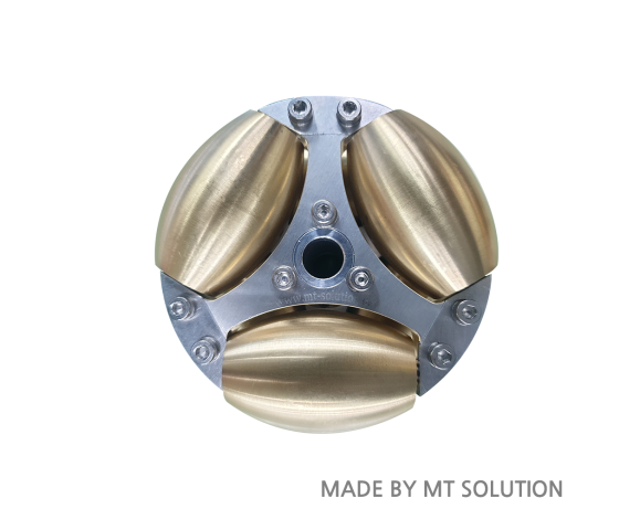 MTO-14182B/100mm(4인치) 알루미늄+황동 고중량 옴니휠(엠티솔루션)